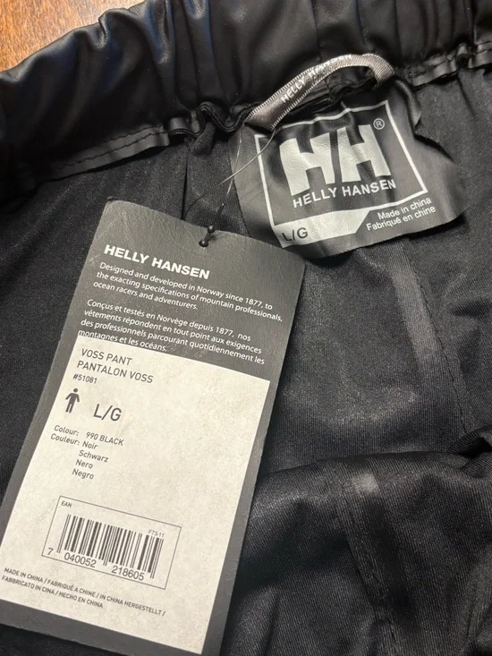 Helly Hansen Voss Rain Pants Men’s L Outdoor Waterproof Windproof Protection NWT - Picture 9 of 16